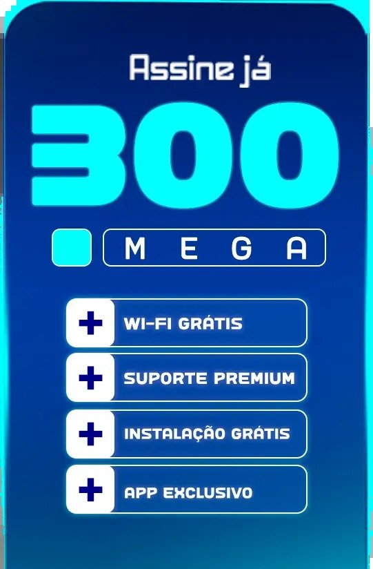 Plano 300 Mega da Cybernet com Wi-Fi grátis, instalação grátis e aplicativo