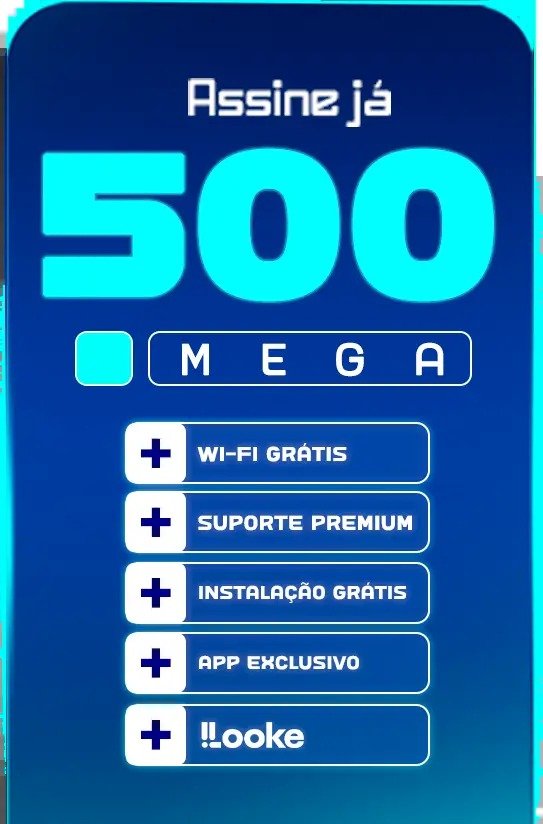 Plano 500 Mega da Cybernet com Wi-Fi grátis, aplicativo e Looke
