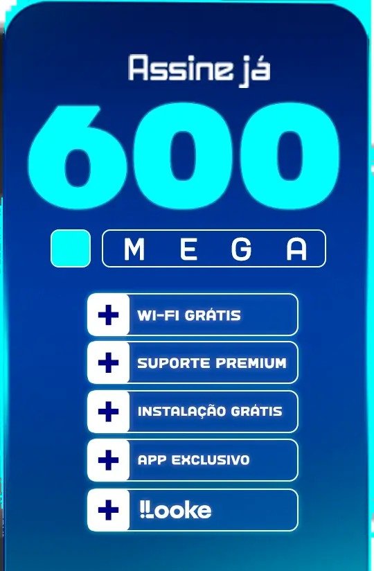 Plano 600 Mega da Cybernet com Wi-Fi grátis, aplicativo e Looke